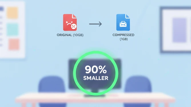 ¡Comprime archivos a un tamaño menor, hasta 10 veces!