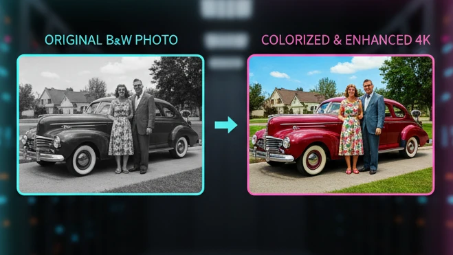 Coloriser les anciennes vidéos et restaurer la qualité en HD.